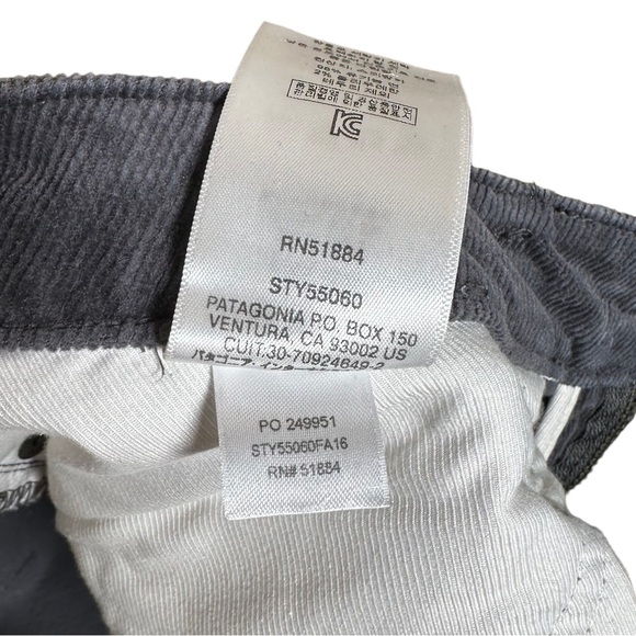 PATAGONIA Organic Cotton Corduroy Jeans 32" in Forge Grey - Picture 9 of 12